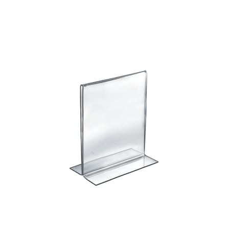 AZAR DISPLAYS 5.5"W x 8.5"H Double-Foot Two Sided Sign Holder, PK10 152733